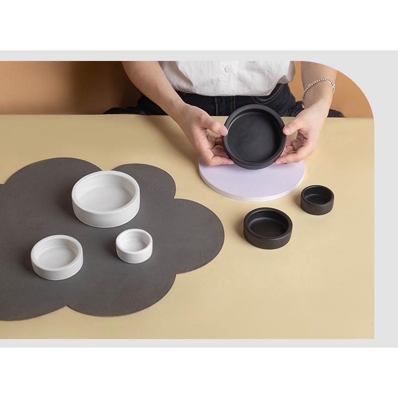 エサ入れ 餌入れ 水入れ S 爬虫類 両生類 陶器 逃げ防止 返し付き エサ