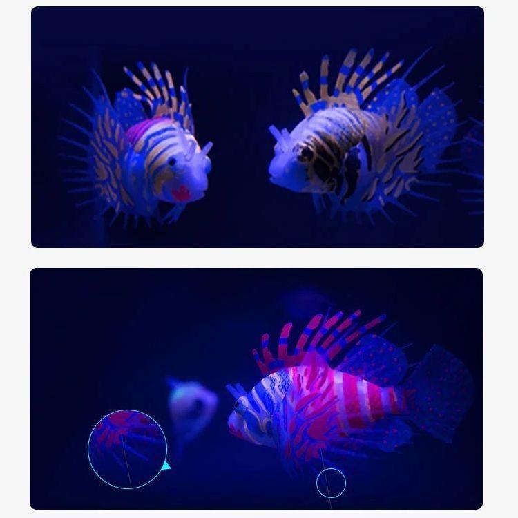 人工魚 ミノカサゴモチーフ シリコン製 吸盤 暗いところで光る リアルデザイン アクアリウム アクアリウムデコレーション 水槽用デコレーション 水槽 プラスナオ Paypayモール店 通販 Paypayモール