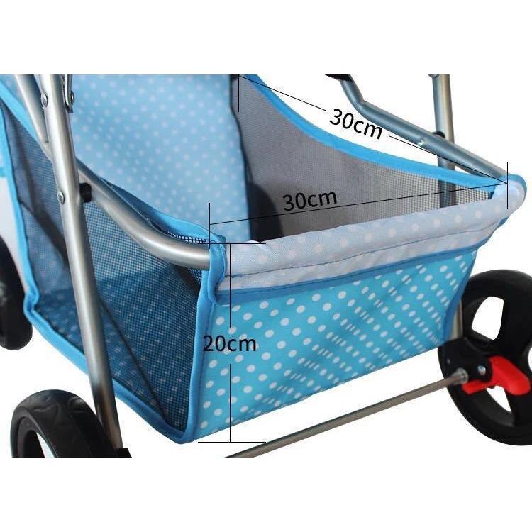 plusnao ペットカート 折りたたみ 3輪 犬 カート 軽量 小型犬 中型犬