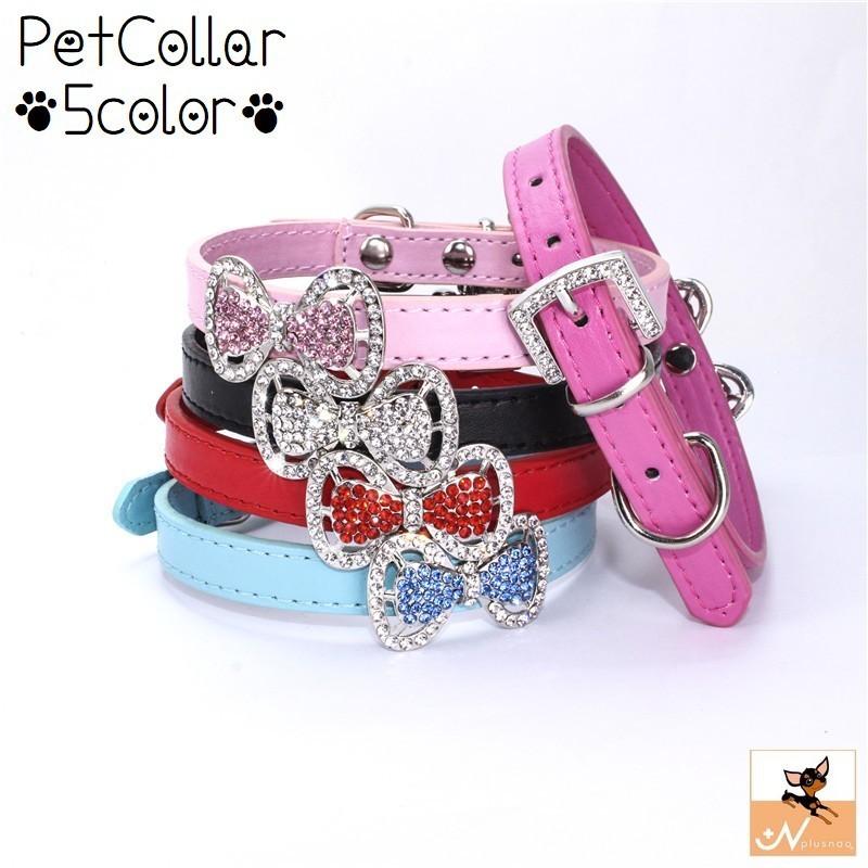 まとめ買い特価 首輪 犬用 ペット用品 犬用品 犬グッズ 小型犬 ドッグ イヌ リボン ラインストーン キラキラ かわいい おしゃれ お散歩 お出掛け680円 Aynaelda Com