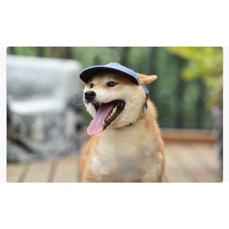 ペット用帽子 キャップ つば付き 犬 ドッグ 耳穴付き サイズ調整 あご