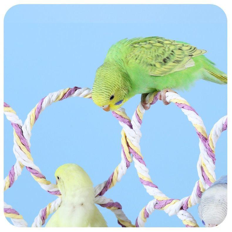 javaウッド　大型インコ、オウムバードトイ バードトイ 鳥の遊び場 ブランコ 玩具 おもちゃ オウム インコ 縄