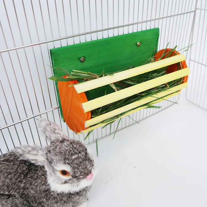 小動物用草入れ 木箱 えさ箱 フィーダー ケージ取り付け ウッド 