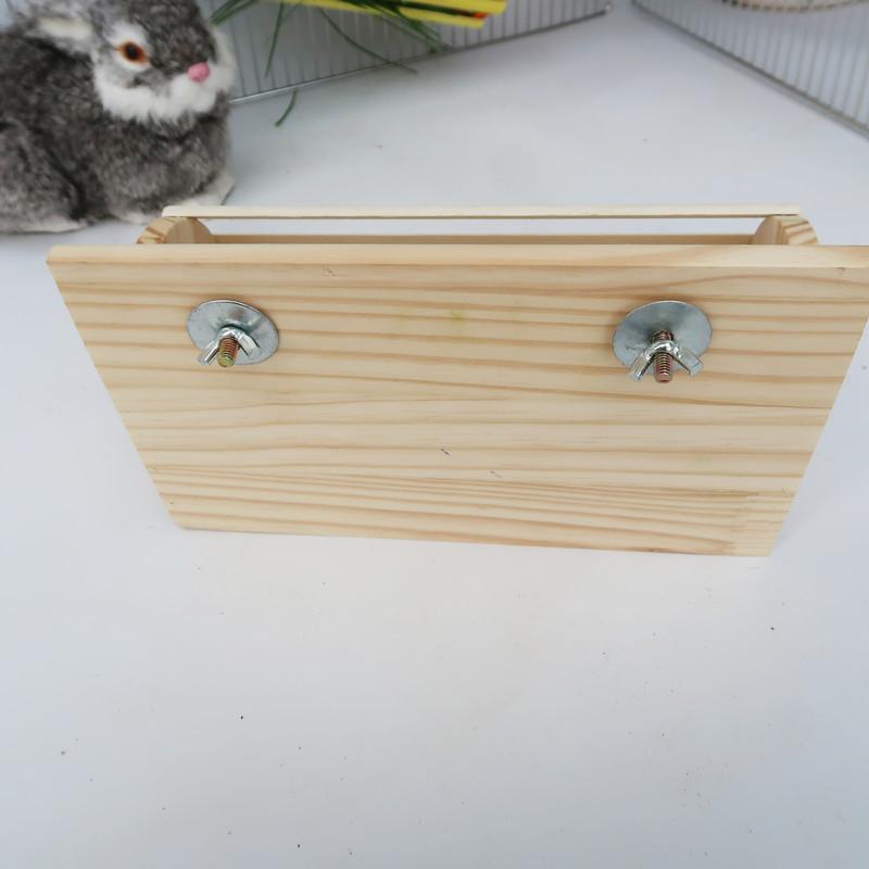 小動物用草入れ 木箱 えさ箱 フィーダー ケージ取り付け ウッド 