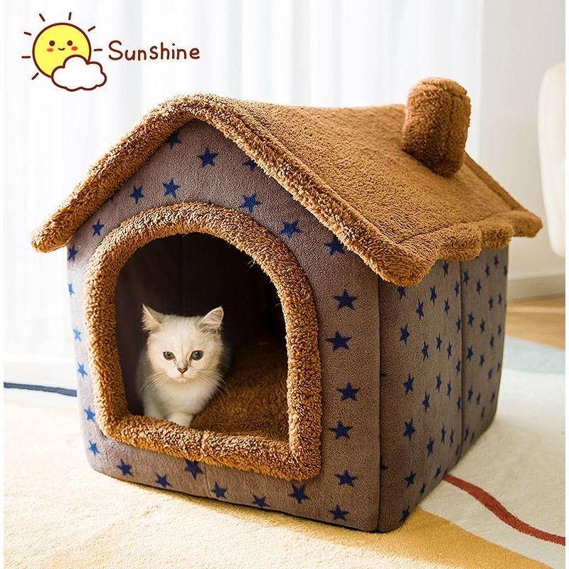 蔵 ペットハウス ドッグハウス キャットハウス 犬小屋 ペット用品 犬用 猫用 小型犬 室内用 ボア フリース もこもこ 可愛い 暖かい 折りたためる 星 Riosmauricio Com