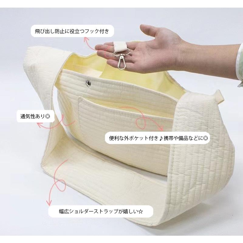 BABIANAペット用キャリーバッグ スリング ホワイト リボン付き ペット用スリング ペットスリング ドッグスリング 斜め掛けキャリー