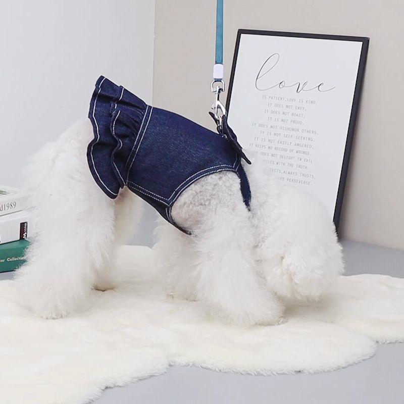 ドッグウェア 犬服 キャミソール ワンピース ペット 犬 猫 デニム 洋服