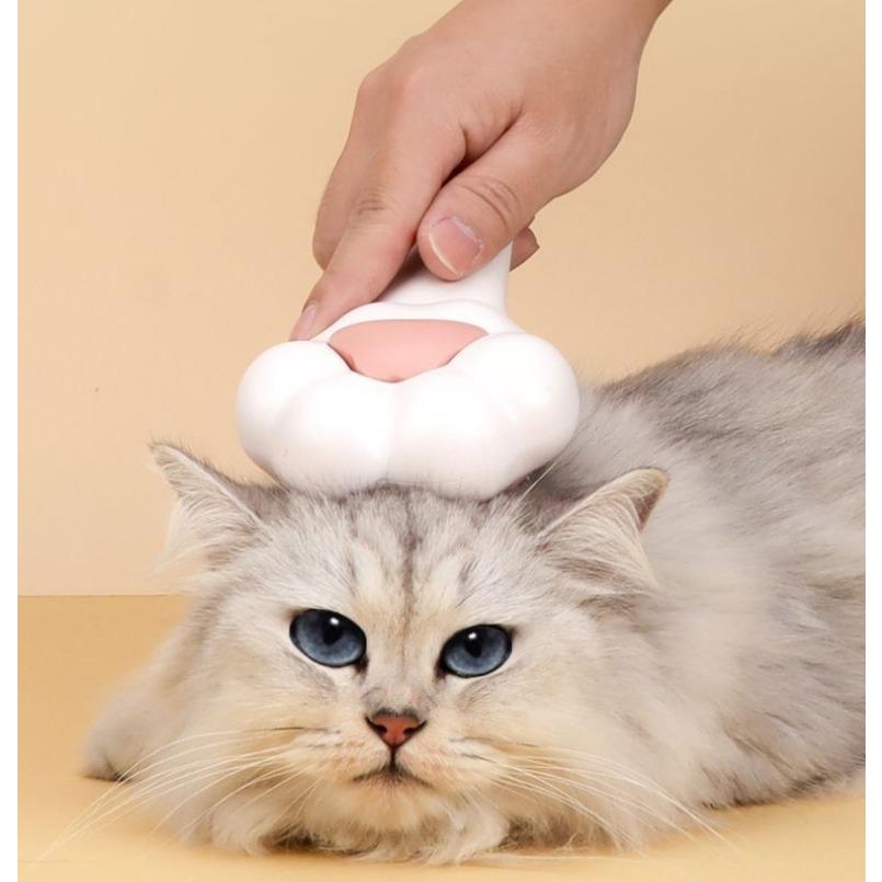 スリッカーブラシ 猫用 犬用 ペット用品 肉球デザイン ブラッシング