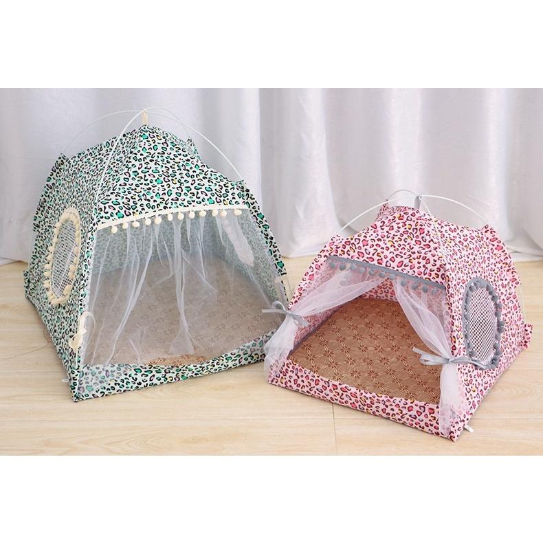 大人気!ペットハウス ペットテント 室内用 ヒョウ柄 レース キャット フラワー ドッグ 花柄 飾り ポンポン レ 窓 通気性 ドーム型 猫用 犬用 メッシュ ベッド、マット、カバー ペットハウス ペットテント 室内用 犬用 猫用 ドッグ キャット ドーム型 通気性 レース 窓 メッシュ ポンポン 飾り 花柄 フラワー ヒョウ柄 レ