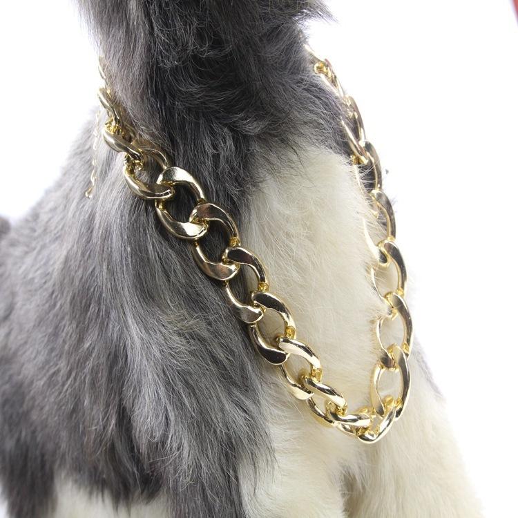 plusnao 犬用ネックレス 犬用アクセサリー 首輪 チェーン 喜平