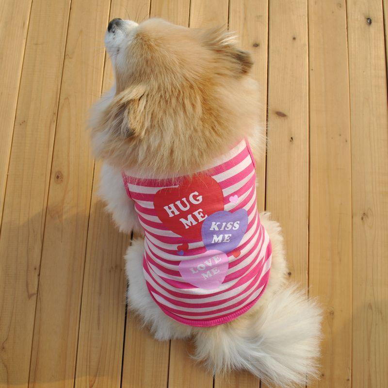 ドッグウエア タンクトップ ペット用 犬用 洋服 ボーダー柄 袖なし 