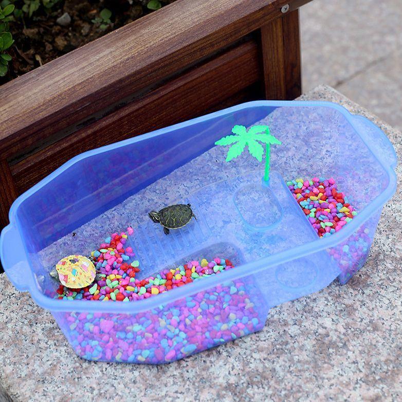 カメ専用飼育ケース　4個セット　小サイズ 亀用飼育ケース 小サイズ ペット用品 カメ 水槽 飼育ケージ タートル