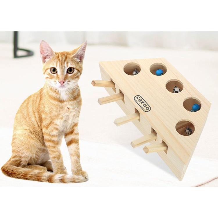 猫用おもちゃ もぐらたたき モグラ叩き ペット用品 トイ 木製 おしゃれ 可愛い 一緒に遊べる 運動不足解消 ストレス解消 遊び道具 オモチャ ネコグ プラスナオ Paypayモール店 通販 Paypayモール