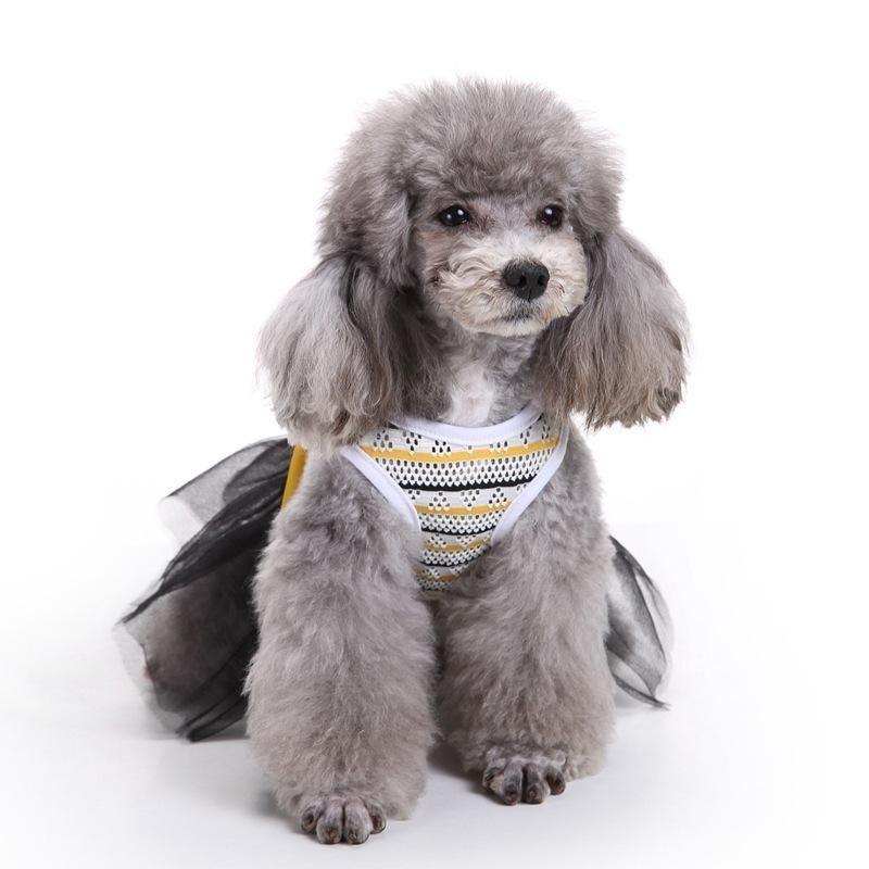 犬服 ペットウェア ワンピース 小型犬 切り替え チュールスカート リボン かわいい おしゃれ 犬用品 犬グッズ ペット用品 プラスナオ Paypayモール店 通販 Paypayモール