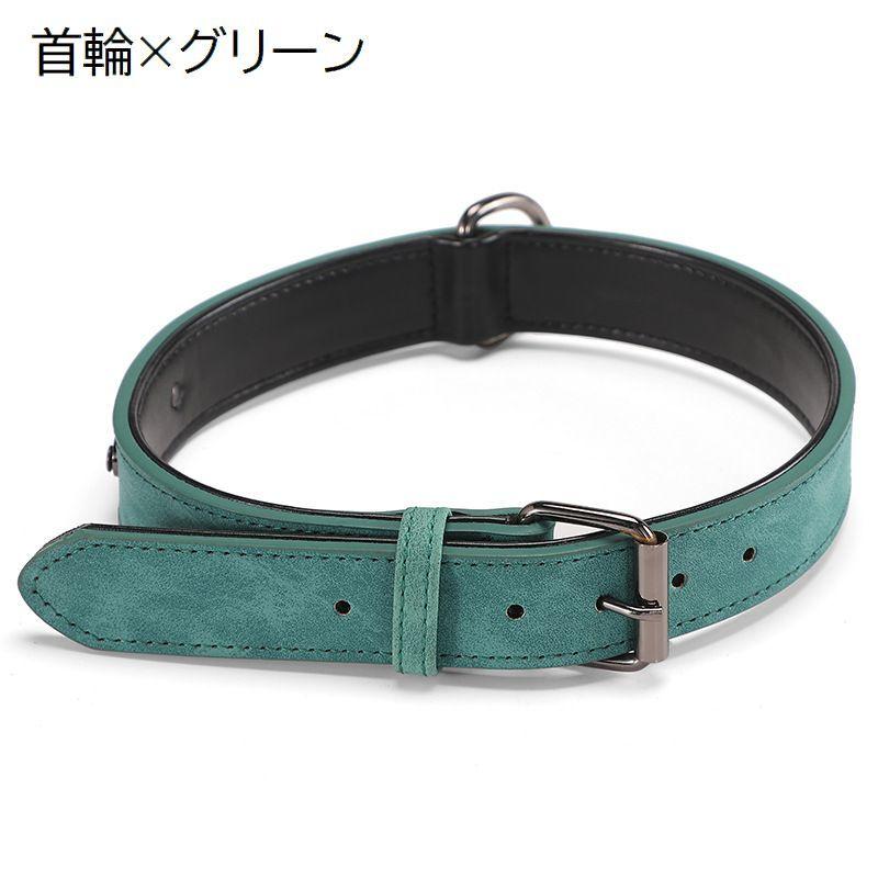 首輪 カラー 単品 犬用 猫用 ベルト型 レザー調 Dカン付き ペット用品