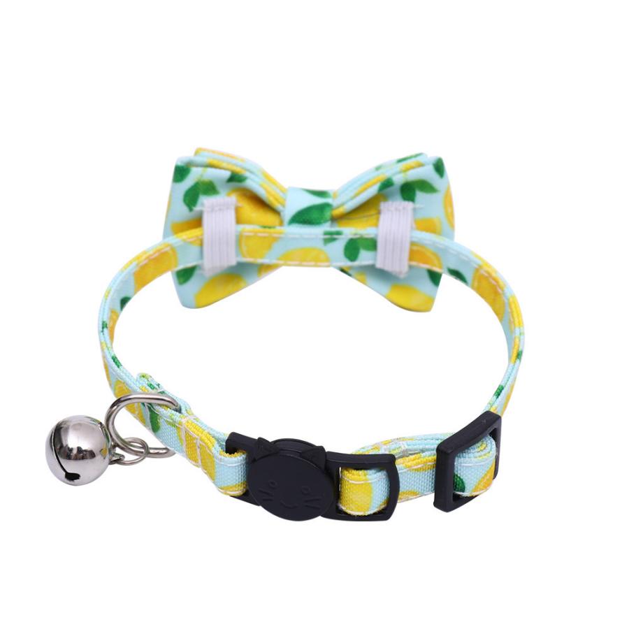 期間限定特価 首輪 猫用 犬用 ペット用品 蝶ネクタイ 鈴付き バックル フルーツ柄 レモン パイナップル ドラゴンフルーツ 可愛い かわいい お洒落 お出かけ 外580円 Whitesforracialequity Org