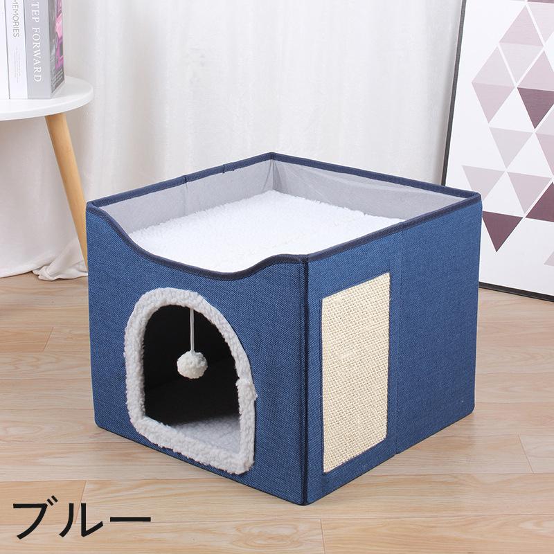 ペットベッド ペットハウス キャットハウス 2段 折り畳み 猫 ネコ ねこ