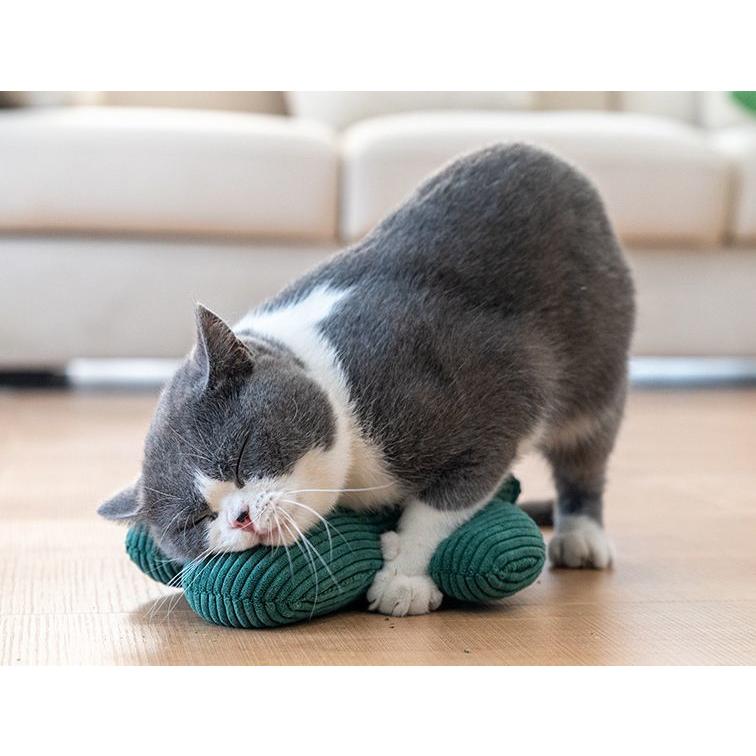 ネコ用おもちゃ ぬいぐるみ キャット ペット用品 猫用品 噛む玩具 ねこグッズ トイ かむ 運動不足解消 ストレス解消 サボテン型 さぼてんモチーフ プラスナオ Paypayモール店 通販 Paypayモール