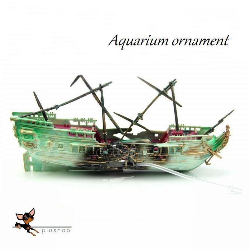 水槽用オーナメント エアポンプ 海賊船モチーフ 沈没船モチーフ オーナメント オブジェ アクアリウム アクアリウムデコレーション デコレーション 装飾 プラスナオ Paypayモール店 通販 Paypayモール