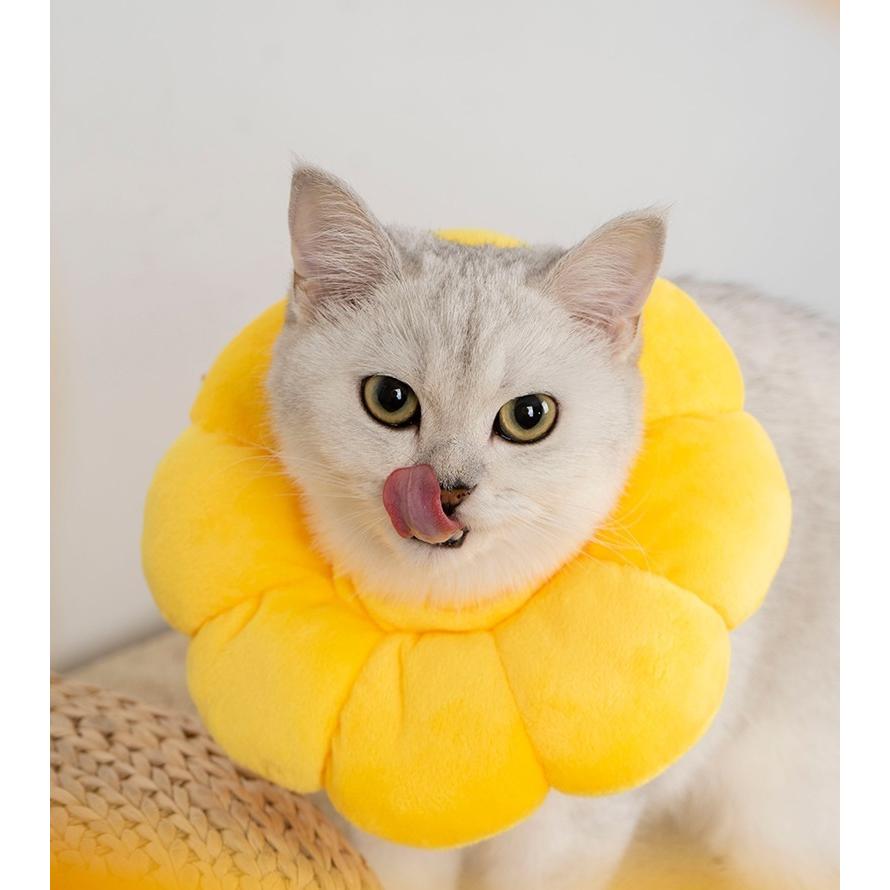 L　エリザベスカラー　黄色　 猫 犬 ペット用品 クッション やわらかい568