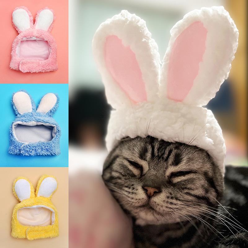 ペット用帽子 コスプレ 猫用 犬用 小型犬 かぶり物 ペット用品 うさ耳