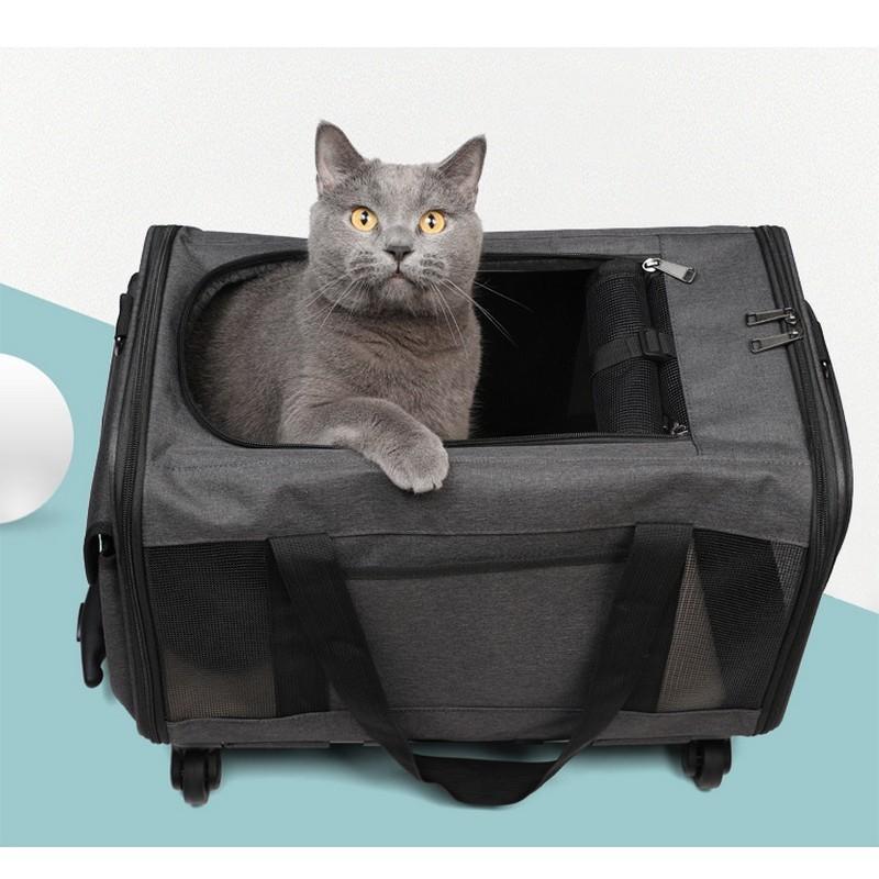 ペットキャリー　キャスター付き plusnao ペットキャリーカート キャリーバッグ キャスター付き