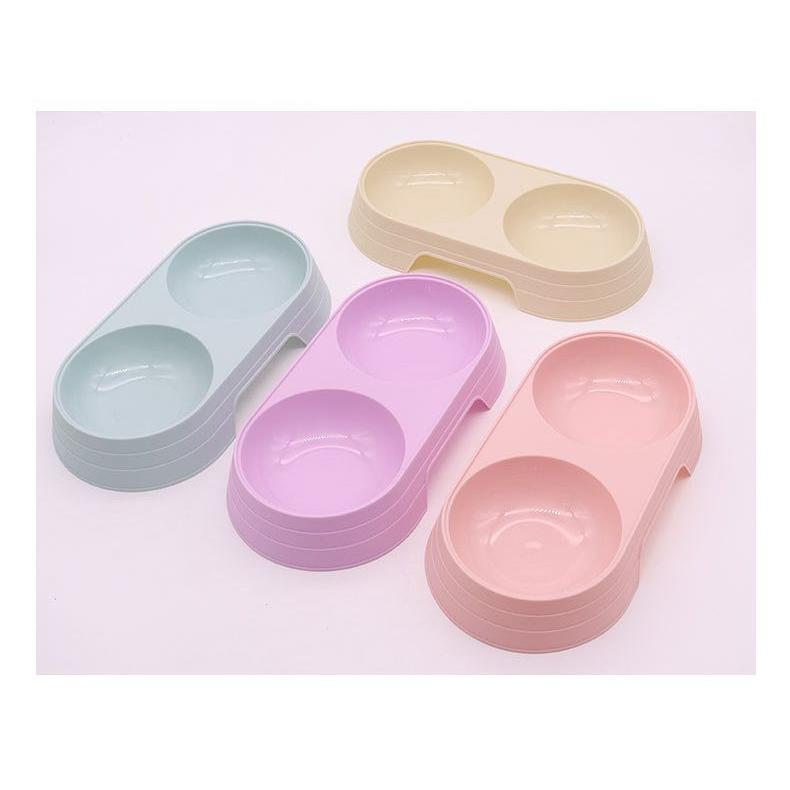 ペット用食器 2in1 ダブル 犬 猫 プラスチック製 フードボウル