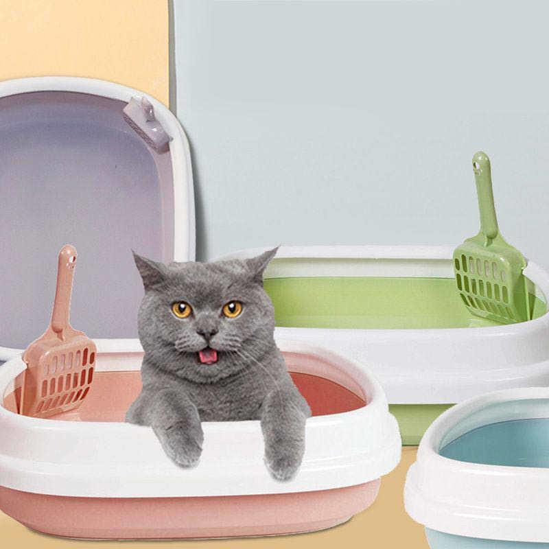 猫用トイレ 本体 スコップ付き キャットトイレ 大号 トイレ容器 猫砂