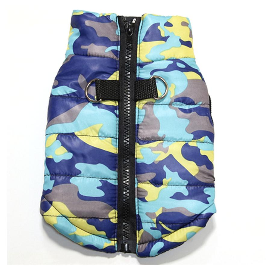 ドッグウエア ダウン風 ベスト 迷彩柄 ヒョウ柄 スカル柄 犬の服 犬 着ぐるみ ペット 服 ウェア 犬用洋服 洋服 可愛い かわいい 犬用 いぬ用 | plusnao | 23