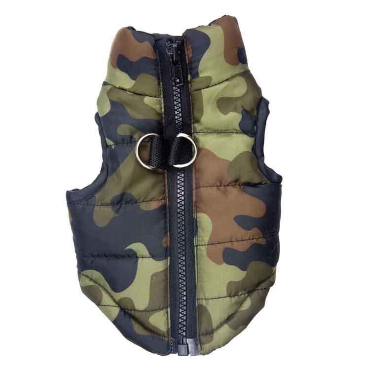 ドッグウエア ダウン風 ベスト 迷彩柄 ヒョウ柄 スカル柄 犬の服 犬 着ぐるみ ペット 服 ウェア 犬用洋服 洋服 可愛い かわいい 犬用 いぬ用 | plusnao | 25