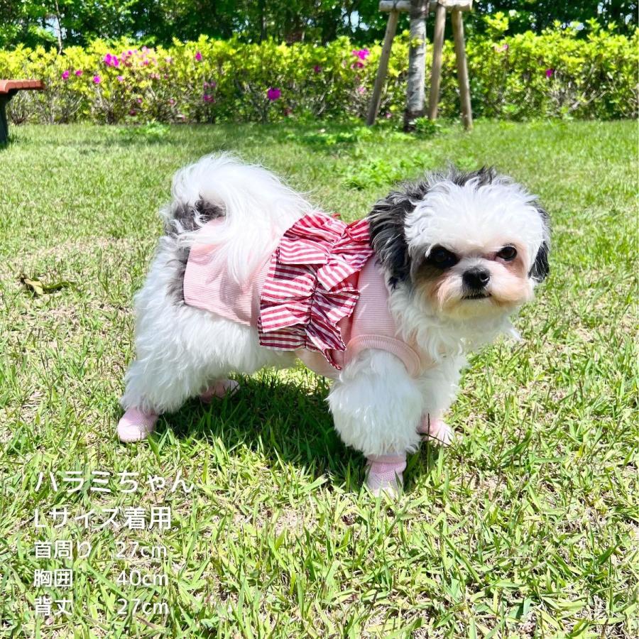ギンガムリボンタンクトップ 犬 服 犬服 ペットウェア ドッグウェア