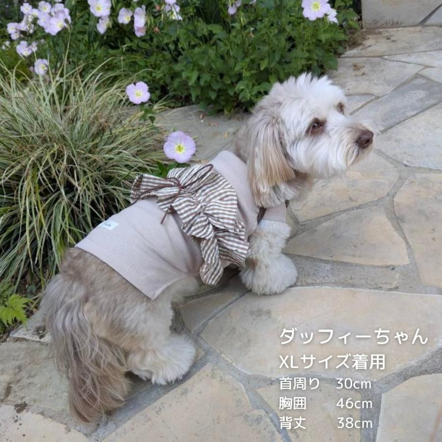 ギンガムリボンタンクトップ 犬 服 犬服 ペットウェア ドッグウェア