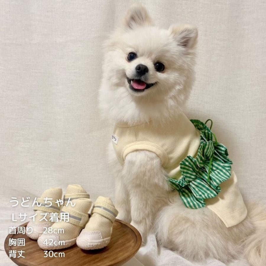 ギンガムリボンタンクトップ 犬 服 犬服 ペットウェア ドッグウェア