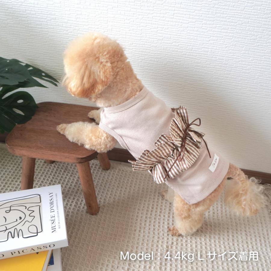 ギンガムリボンタンクトップ 犬 服 犬服 ペットウェア ドッグウェア