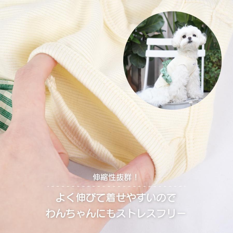 plusnao（プラスナオ） ギンガムリボンタンクトップ 犬 服 犬服 ペット