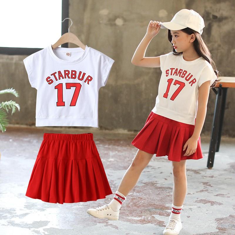 セットアップ プリーツスカート ツーピース 半袖ｔシャツ 子供服 こども服 半袖 英字 英語 半袖トップス ラウンドネック 無地 プリーツ スカート プラスナオ Paypayモール店 通販 Paypayモール