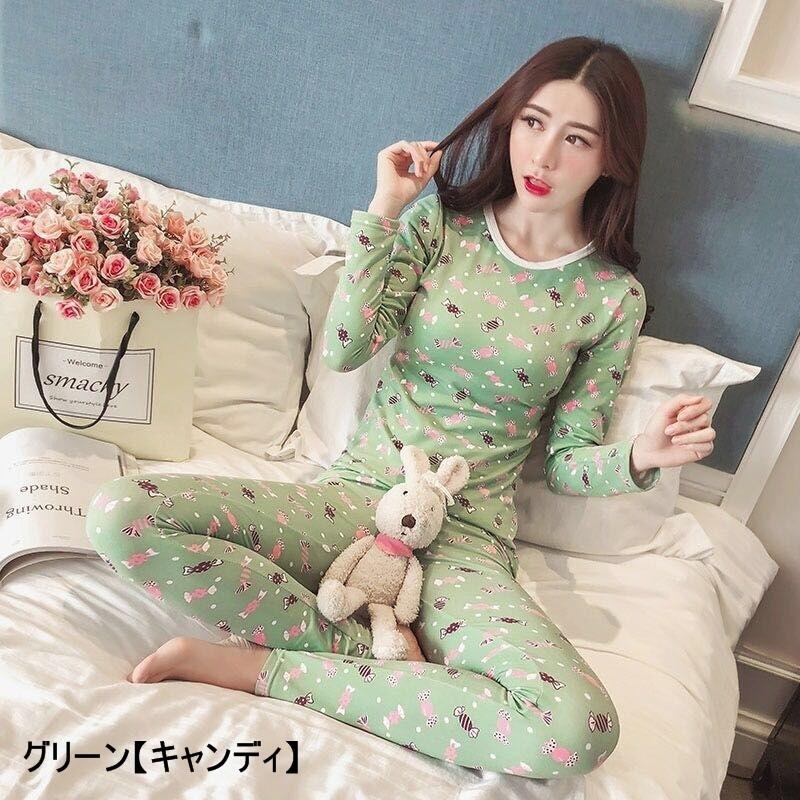 ルームウェア・パジャマ Lunon PKG ルームウェア 通販ルームウェア 上下セット 長袖 パジャマ