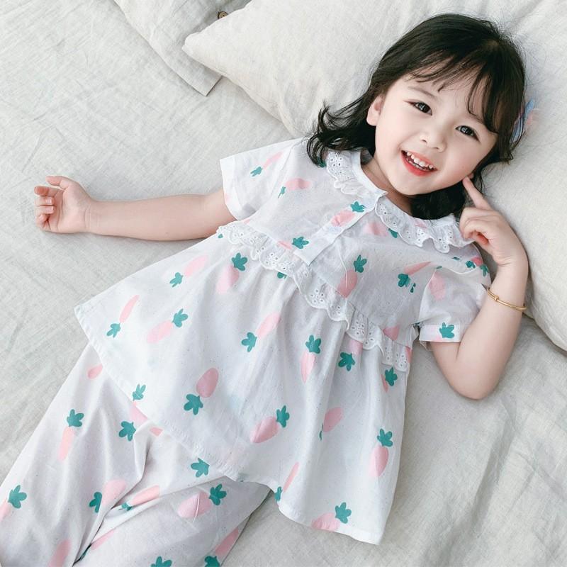 パジャマ 上下セット 半袖 キッズ ベビー 子供 女の子 フリル レース 部屋着 ルームウェア 膝丈 ラメ キラキラ プリント イラスト かわいい パ プラスナオ Paypayモール店 通販 Paypayモール