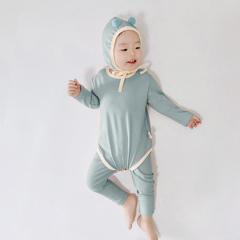 BABYL THE ONE限定 骨ロンTEE、パーカー、ズボン3点セット plusnao セットアップ 3点セット 長袖ロンパース ロングパンツ