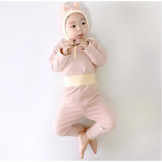 plusnao（プラスナオ） セットアップ 3点セット 長袖ロンパース ロング