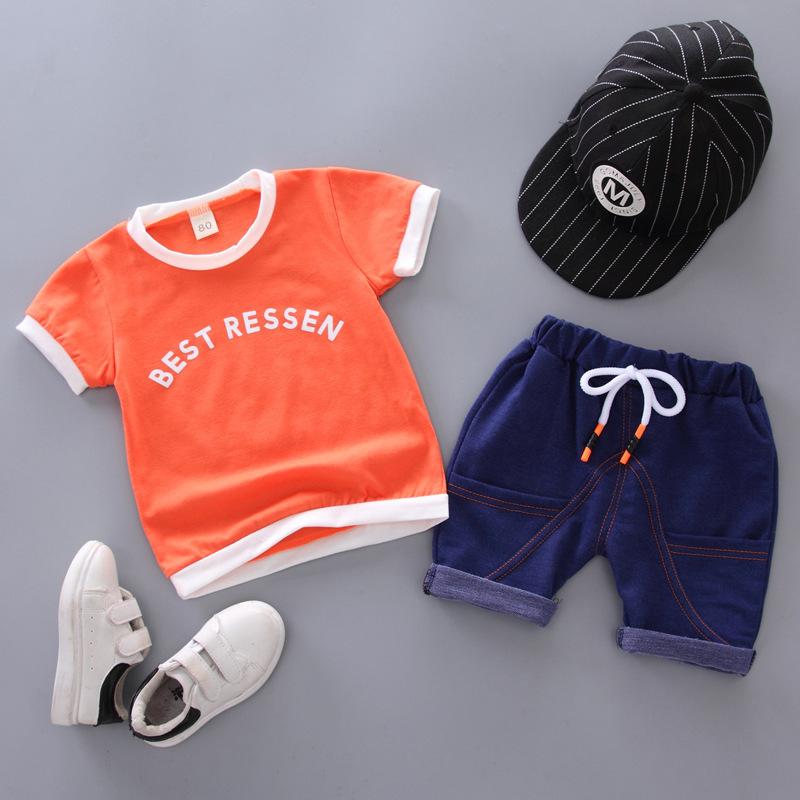 セットアップ 上下セット Tシャツ ズボン キッズ ベビー 子供服 シャツ 男の子 女の子 こども 半袖 ジーンズ デニム調 クルーネック 可愛い お | ブランド登録なし | 06