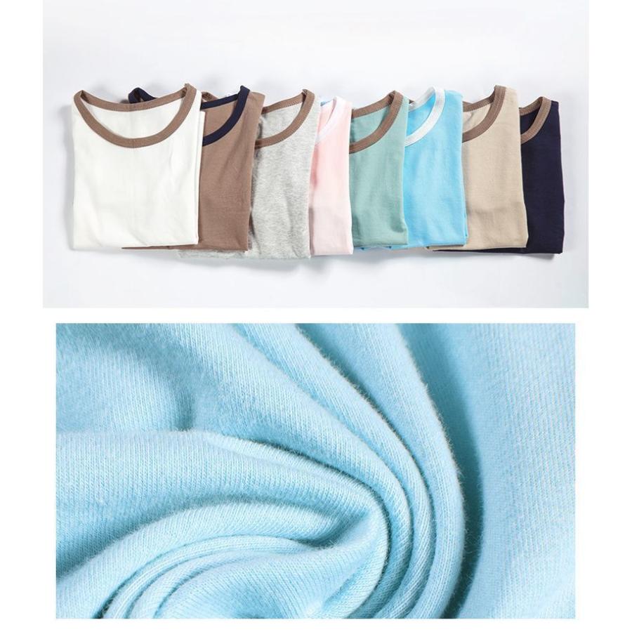 ルームウェア 部屋着 パジャマ 上下 セットアップ キッズ 子供服 春夏 薄手 無地 半袖 ノースリーブ 半ズボン 3分丈 寝巻き 寝間着 ナイトウェ | plusnao | 17