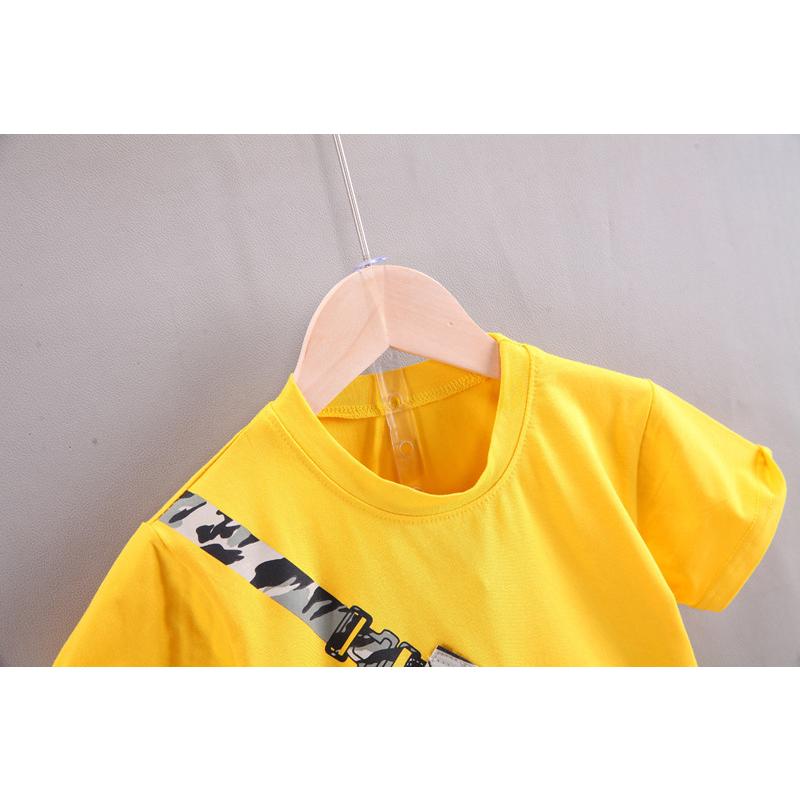 セットアップ 上下セット Tシャツ 半ズボン 2点セット キッズ 子供服 ベビー 男の子 女の子 ユニセックス 半袖 ラウンドネック カットソー ポケ｜plusnao｜10