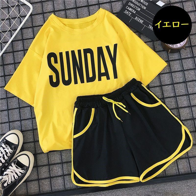 plusnao（プラスナオ） 半袖Tシャツ ショートパンツ セットアップ 上下