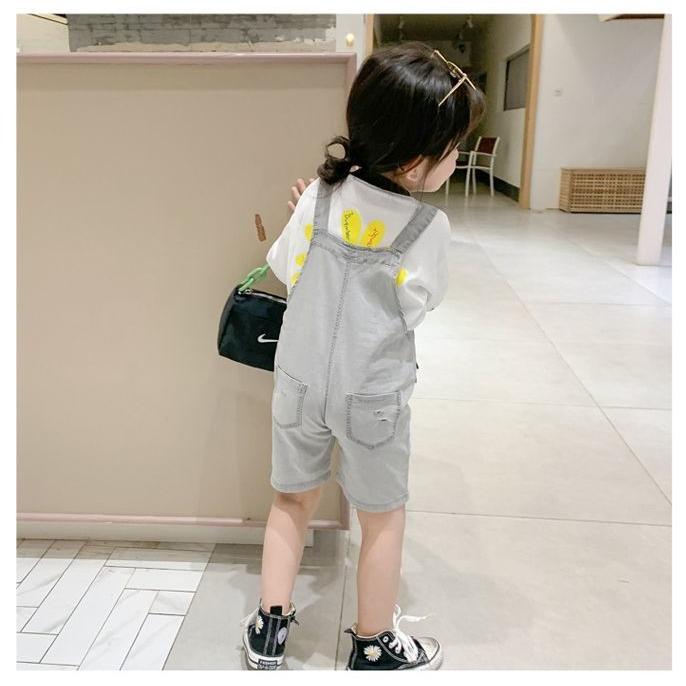 セットアップ 上下セット 半袖tシャツ オーバーオール サロペット キッズ ベビー 女の子 男の子 プリント イラスト 花 フラワー かわいい お出か Set 564 プラスナオyahoo 店 通販 Yahoo ショッピング