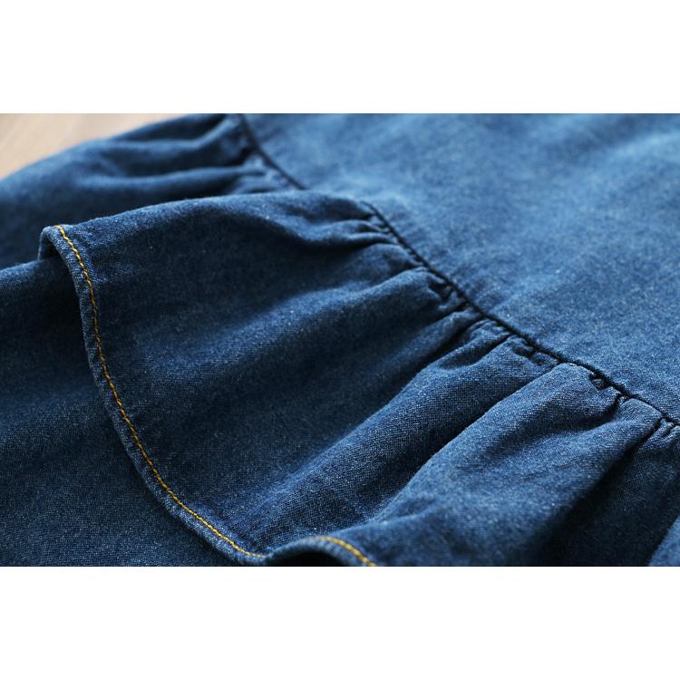 セットアップ 上下セット キッズ 子供服 女の子 キャミソール デニムパンツ トップス ボトムス フリル 7分丈 半端丈パンツ ジーパン ジーンズ カ | plusnao | 10