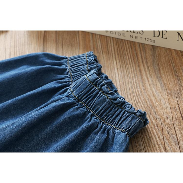 セットアップ 上下セット キッズ 子供服 女の子 キャミソール デニムパンツ トップス ボトムス フリル 7分丈 半端丈パンツ ジーパン ジーンズ カ | plusnao | 12