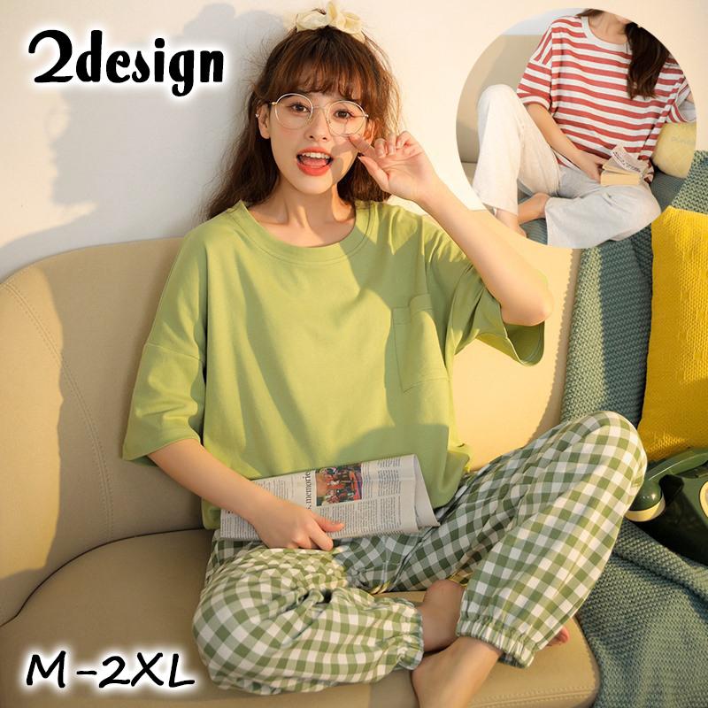 plusnao（プラスナオ） ルームウェア 上下セット 半袖 長ズボン