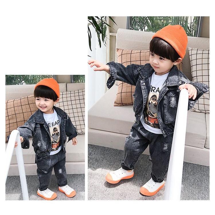 セットアップ デニムジャケット ジージャン ジーンズ ジーパン ロングパンツ キッズ 子供 男子 男の子 女子 女の子 キッズ服 子供服 2点セット プラスナオ Paypayモール店 通販 Paypayモール