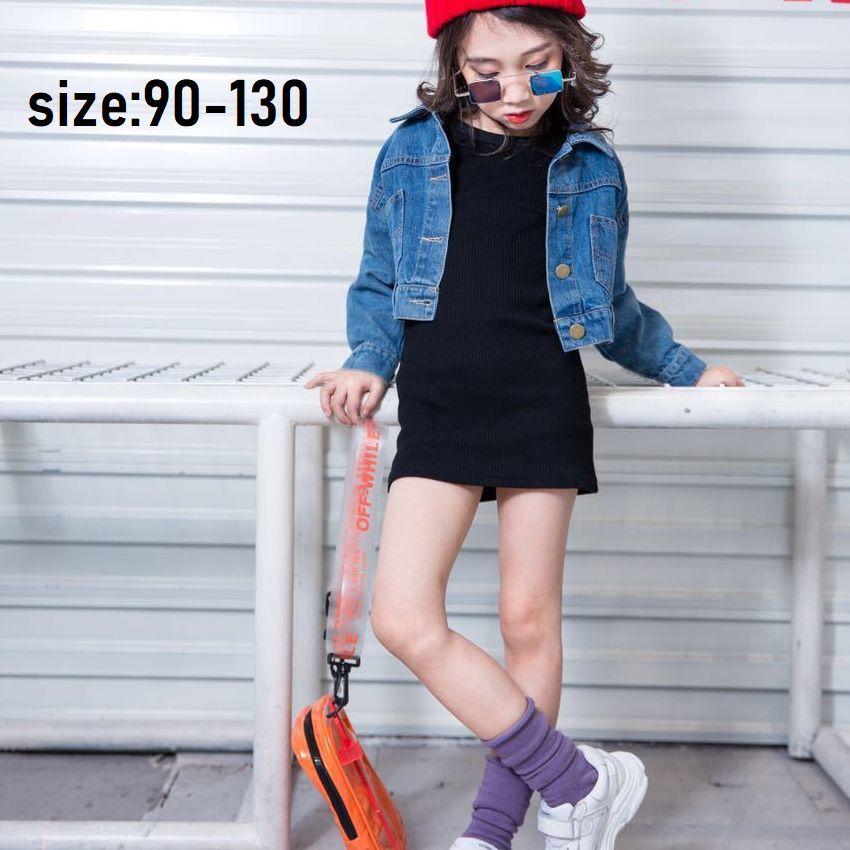 セットアップ ワンピース デニムジャケット キッズ 長袖 無地 シンプル ミニ 短め ブラック Gジャン おしゃれ 可愛い 女の子 子ども服 ジージャ Set プラスナオyahoo 店 通販 Yahoo ショッピング